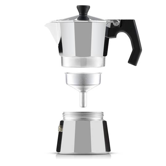 JoyJolt® Italian Moka Pot Cup Stovetop Aluminum Espresso Maker